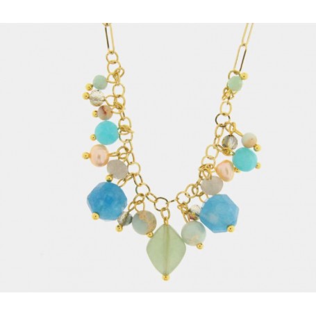 COLLANA IN METALLO CON CRISTALLI