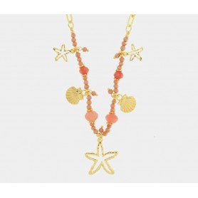 COLLANA IN METALLO CON ANIMALI MARINI