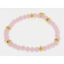 BRACCIALE IN METALLO CON SFERE ROSA