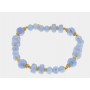 BRACCIALE IN METALLO CON SFERE AZZURRE