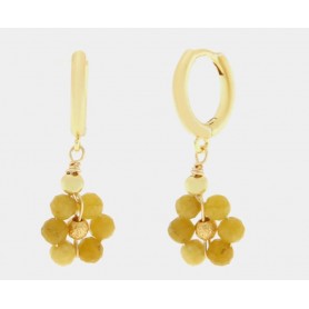 ORECCHINI IN METALLO PENDENTI CON FIORE
