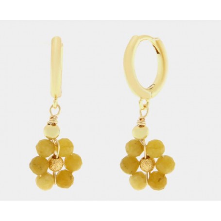ORECCHINI IN METALLO PENDENTI CON FIORE