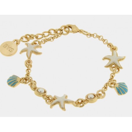 BRACCIALE IN METALLO CON STELLE MARINE