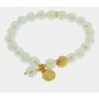 BRACCIALE IN METALLO CON SFERE BIANCHE