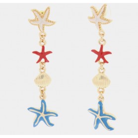 ORECCHINI IN METALLO CON STELLE