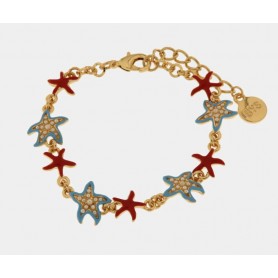 BRACCIALE IN METALLO CON STELLE MARINE