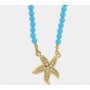 COLLANA IN METALLO SFERE TURCHESI
