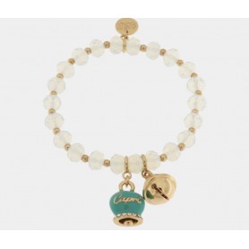 BRACCIALE IN METALLO CAMPANELLA VERDE