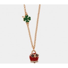 COLLANA IN METALLO CON QUADRIFOGLIO