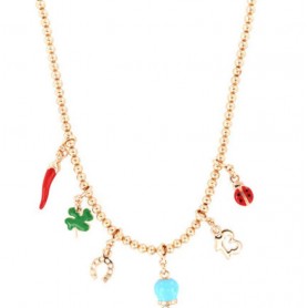 COLLANA IN METALLO CON CORNO
