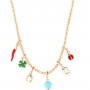 COLLANA IN METALLO CON CORNO