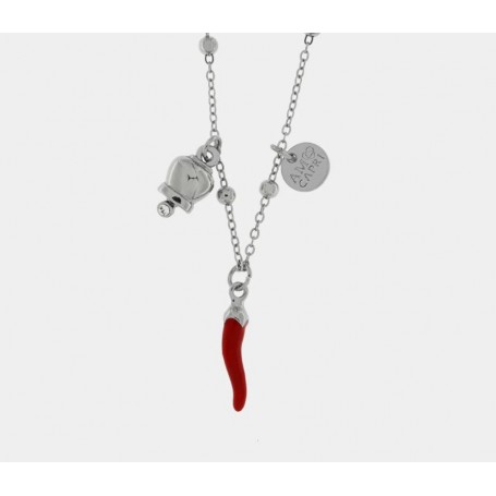 COLLANA IN METALLO CON CORNO