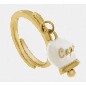 ANELLO IN ACCIAIO CON CAMPANELLA