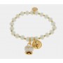 BRACCIALE IN METALLO CAMPANELLA BIANCA
