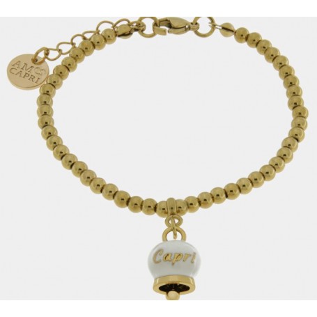BRACCIALE IN ACCIAIO A PERLINE