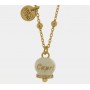 COLLANA IN ACCIAIO CON CAMPANELLA BIANCA
