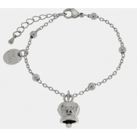 BRACCIALE IN ACCIAIO CON CAMPANELLA