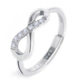 ANELLO INFINITO CON ZIRCONI BIANCHI