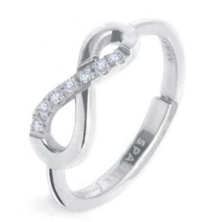 ANELLO INFINITO CON ZIRCONI BIANCHI