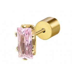 ORECCHINO A LOBO ZIRCONE BAGUETTE