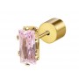 ORECCHINO A LOBO ZIRCONE BAGUETTE