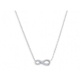 COLLANA INFINITO CON ZIRCONI BIANCHI