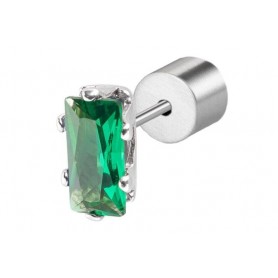 ORECCHINO A LOBO ZIRCONE BAGUETTE