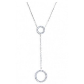 COLLANA CERCHI CON ZIRCONI BIANCHI