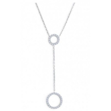 COLLANA CERCHI CON ZIRCONI BIANCHI