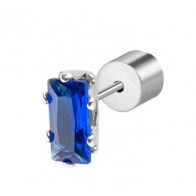 ORECCHINO A LOBO ZIRCONE BAGUETTE
