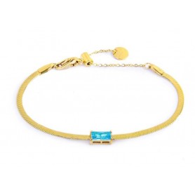 BRACCIALE CATENA SNAKE CON ZIRCONE