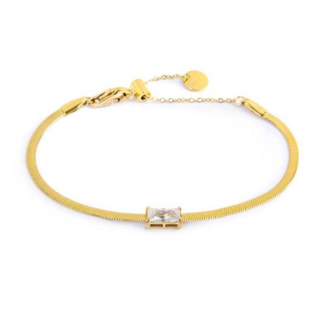 BRACCIALE CATENA SNAKE CON ZIRCONE