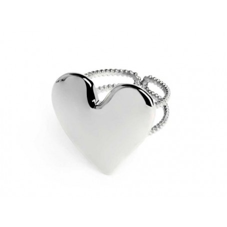ANELLO DOPPIA FASCIA CON CUORE