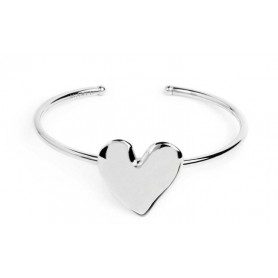 BRACCIALE RIGIDO CON CUORE IRREGOLARE
