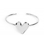BRACCIALE RIGIDO CON CUORE IRREGOLARE