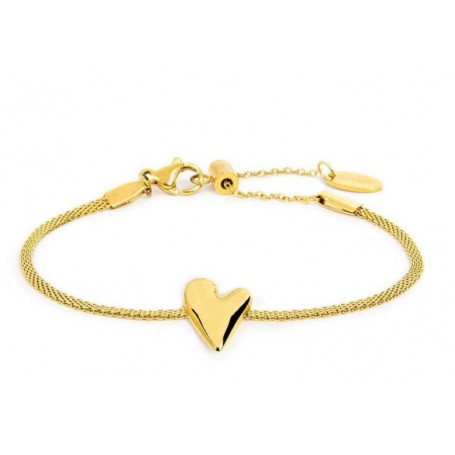 BRACCIALE CATENA MESH CON CUORE