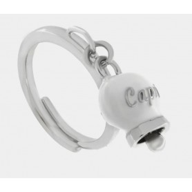 ANELLO IN ACCIAIO CON CAMPANELLA