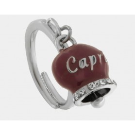 ANELLO IN ACCIAIO CON CAMPANELLA