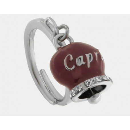 ANELLO IN ACCIAIO CON CAMPANELLA