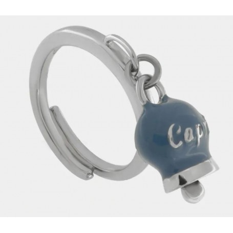 ANELLO IN ACCIAIO CON CAMPANELLA