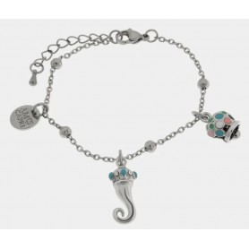 BRACCIALE IN ACCIAIO CON CORNO