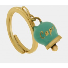 ANELLO IN ACCIAIO CON CAMPANELLA