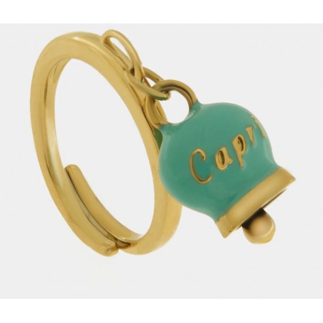 ANELLO IN ACCIAIO CON CAMPANELLA