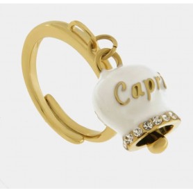 ANELLO IN ACCIAIO CON CAMPANELLA