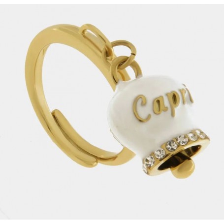 ANELLO IN ACCIAIO CON CAMPANELLA