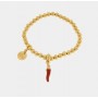 BRACCIALE IN ACCIAIO CON CORNETTO