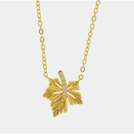 COLLANA IN METALLO FOGLIA