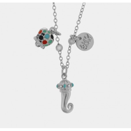 COLLANA IN ACCIAIO CON CORNO