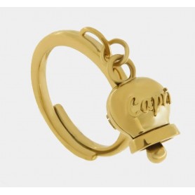 ANELLO IN ACCIAIO CON CAMPANELLA
