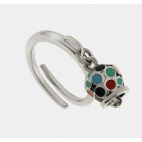 ANELLO IN ACCIAIO CON CAMPANELLA